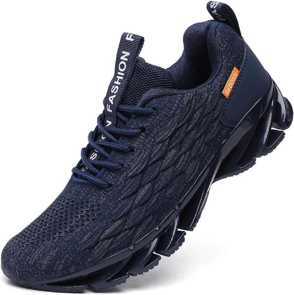 Sporty Men's Trainers - FlexLite-Dark Gray-6.5-Nora Luxe