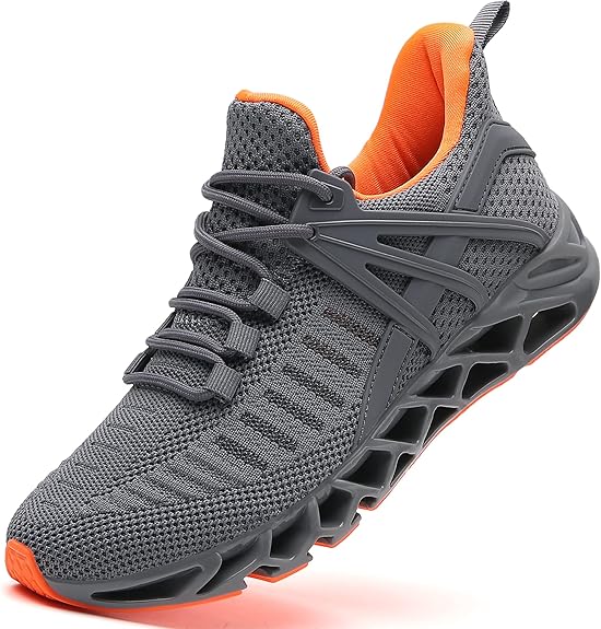 Sporty Men's Trainers - FlexLite-Dark Gray-6.5-Nora Luxe