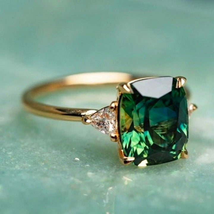 Square Emerald Ring - Elise-6-Nora Luxe