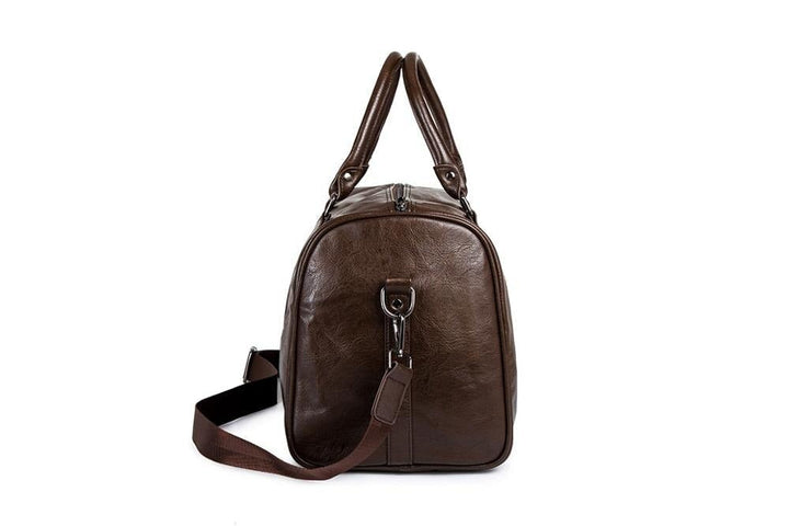 Large-Capacity Leather Travel Duffel – Lightweight & Durable Carry-On Bag