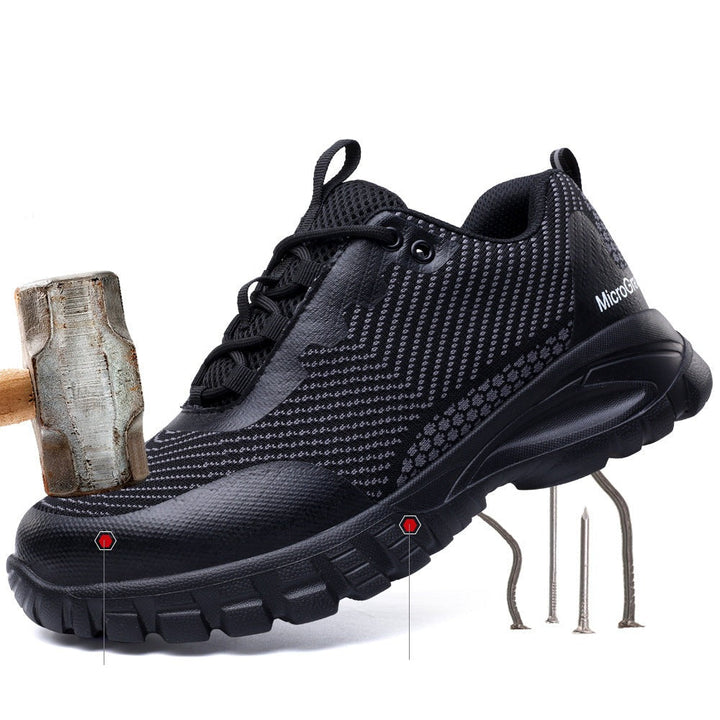 Sturdy Safety Shoes for Men - Jasper-Black 3-5.5-Nora Luxe