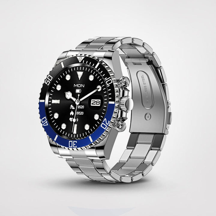 Stylish and Advanced Smartwatch - PowerFit-Black/Blue-Nora Luxe