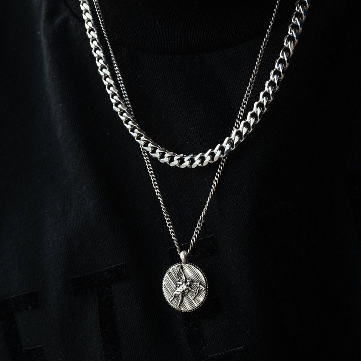 Stylish Cuban Link Necklace - Noah-Silver-0.12 in-Nora Luxe