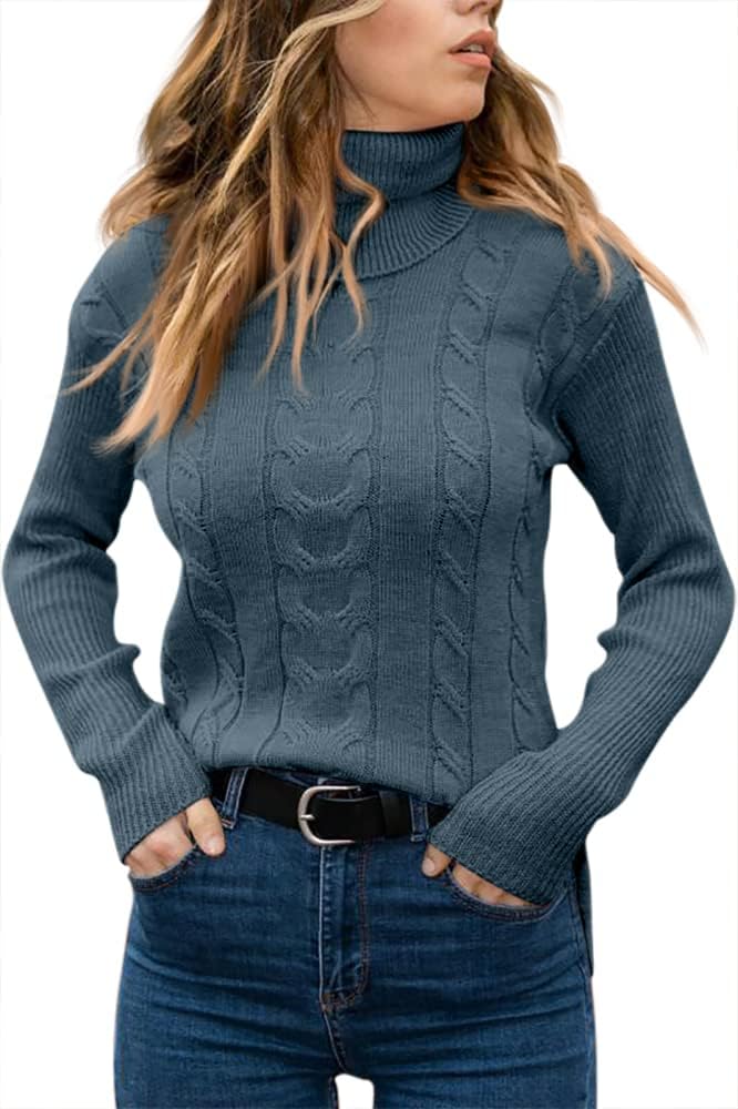 Stylish Knitted Women's Turtleneck - Denise-Apricot-S-Nora Luxe