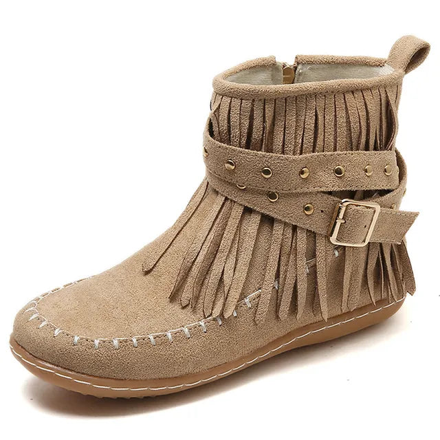 Stylish Ladies Winter Shoes - Sienna-Beige-3.5-Nora Luxe