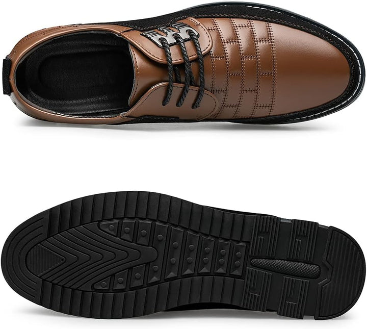 Stylish Leather Men's Shoes - James-Black-7.0-Nora Luxe