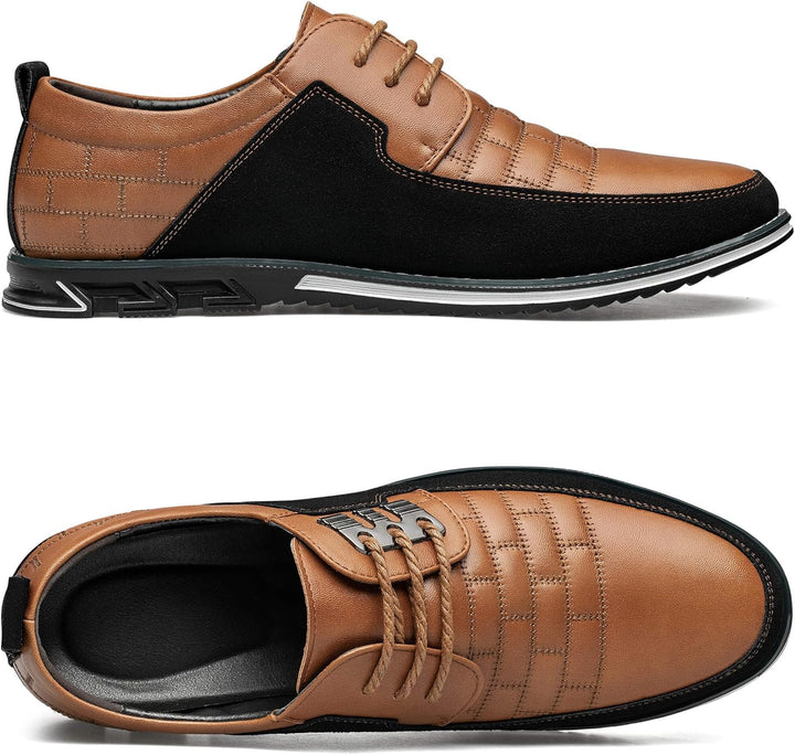 Stylish Leather Men's Shoes - James-Black-7.0-Nora Luxe