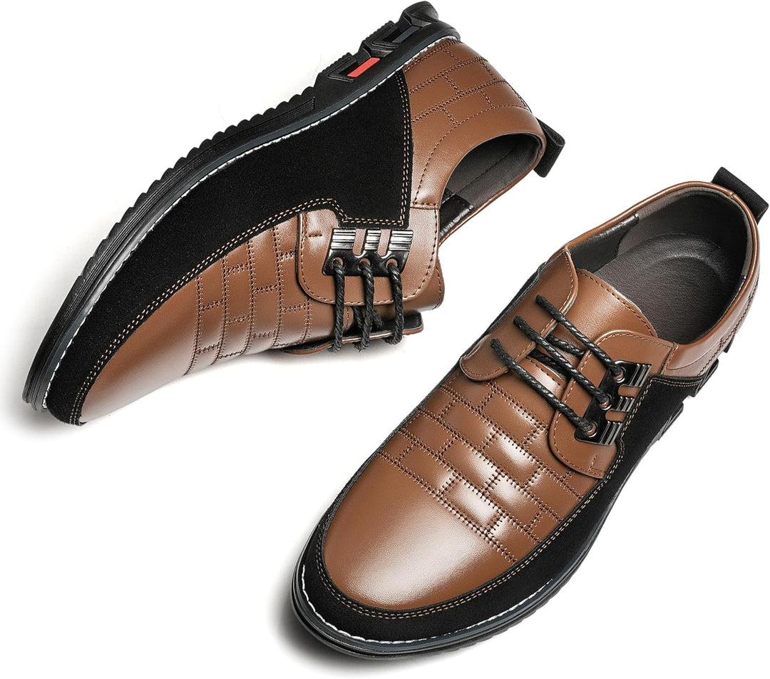 Stylish Leather Men's Shoes - James-Black-7.0-Nora Luxe