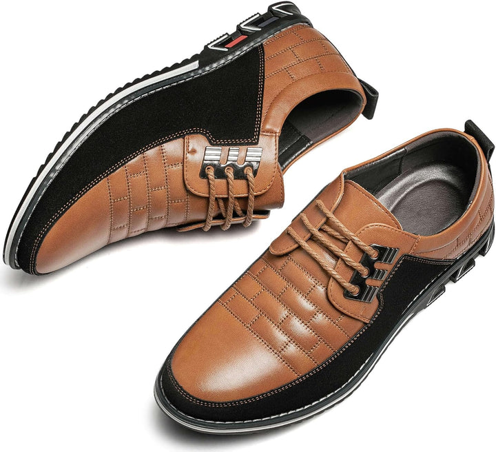 Stylish Leather Men's Shoes - James-Black-7.0-Nora Luxe