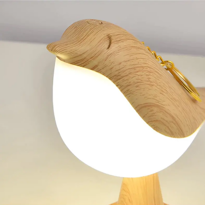 Stylish LED Bird Lamp with Touch Control and Aromatherapy - FeatherGlow-Gray-Nora Luxe