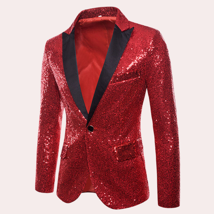 Stylish Men's Blazer - Orion-Red-S-Nora Luxe