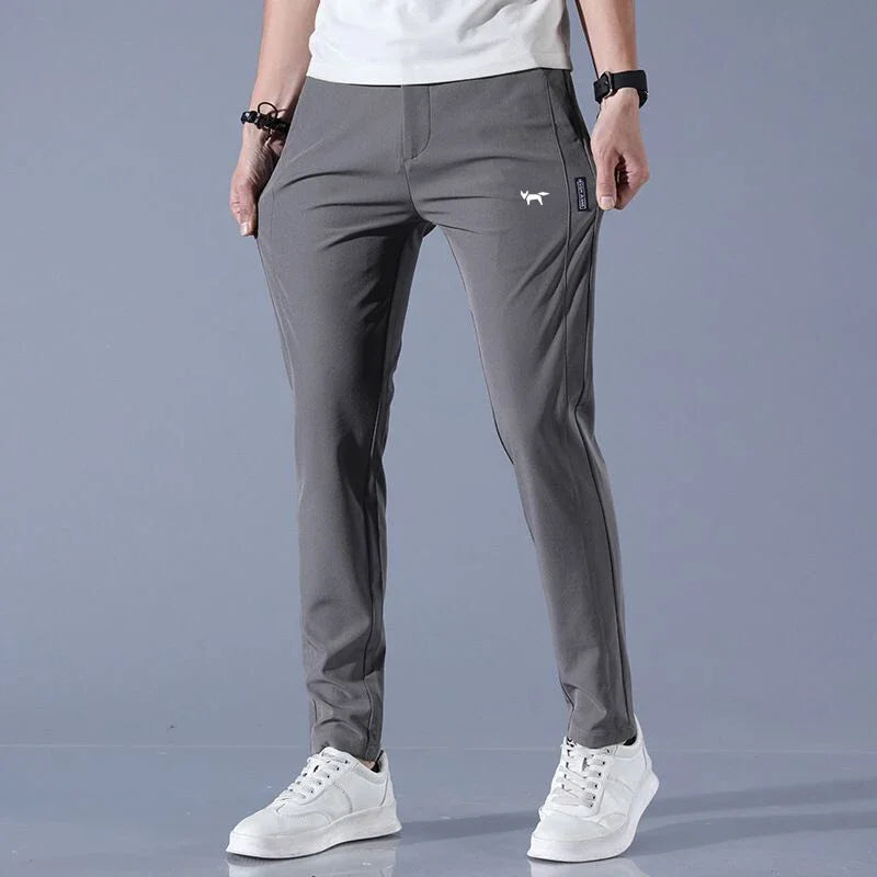 Stylish Men's Golf Trousers - FairwayFlex-Dark Gray-28-Nora Luxe