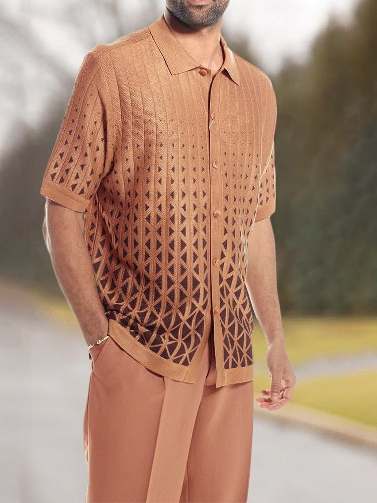 Stylish men's two-piece set for warm days - summer classic-Set I-S-The Livary