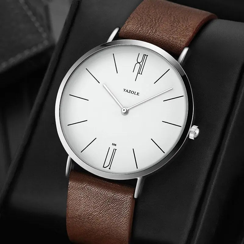 Stylish Men's Watch - Henry-Brown/White-Nora Luxe