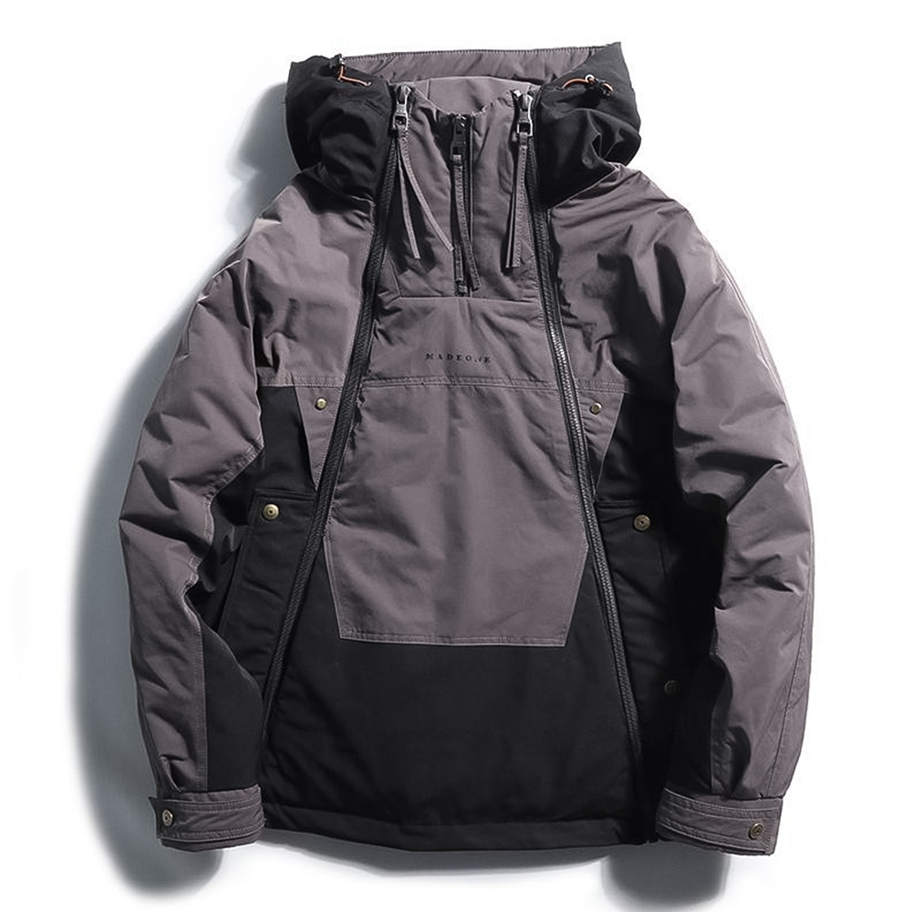 Stylish Men's Winter Jacket with Double Zip - NORDON-Gray-S-Nora Luxe