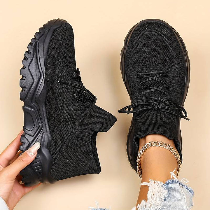 Stylish Orthopaedic Women's Sneakers - Elena-Black-3.0-Nora Luxe