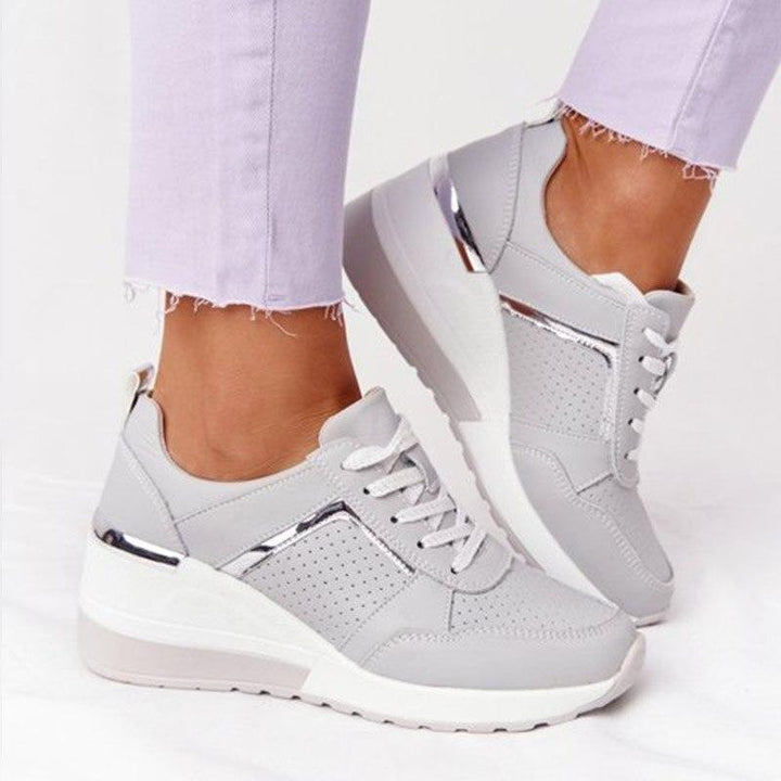 Stylish Orthopaedic Women's Sneakers - Lea-Beige-3-Nora Luxe