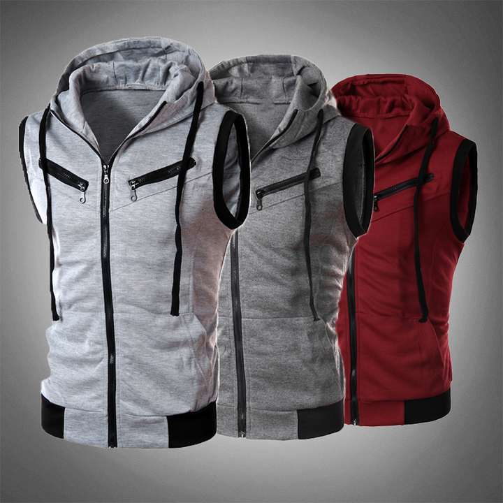 Stylish Slim-Fit Vest with Hood - Ricardo-3-Pack-S-Nora Luxe