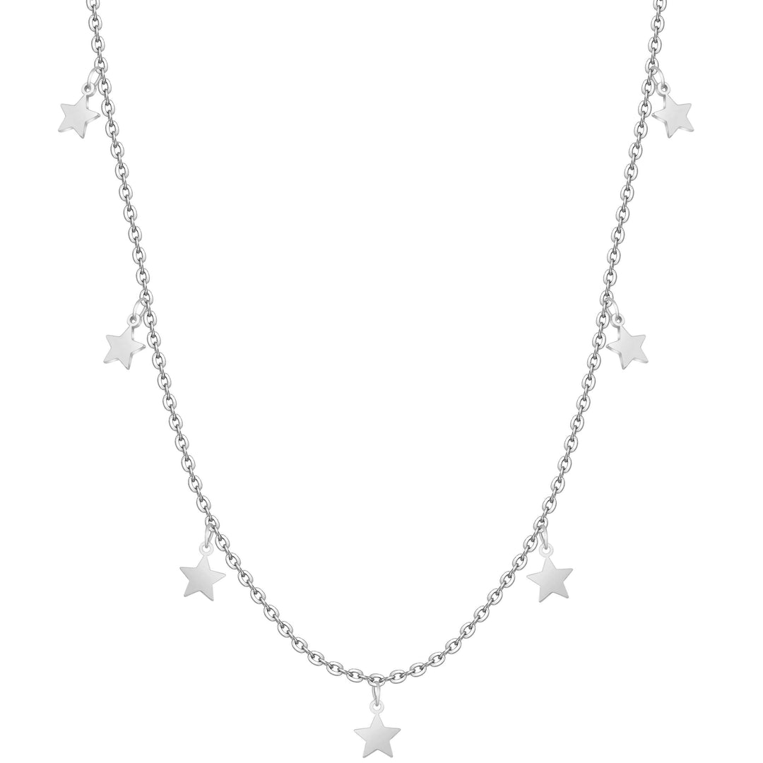 Stylish Star Necklace - Elara-Silver-Nora Luxe