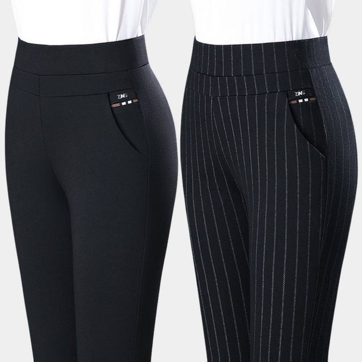 Stylish Stretch Ladies' Trousers - Elara-Black-M-Nora Luxe