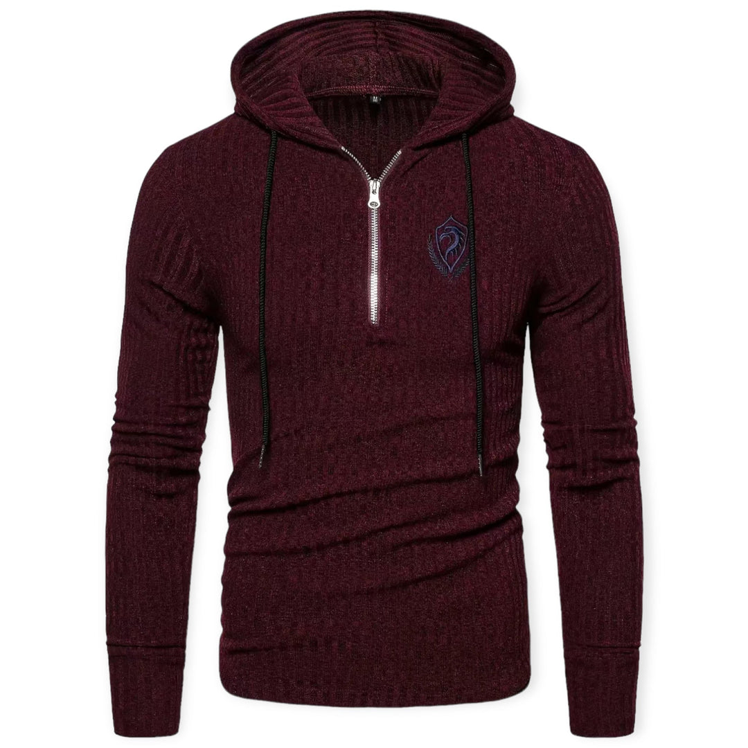 Stylish Sweater with Prints for Men - UrbanWild-Chestnut brown-S-Nora Luxe