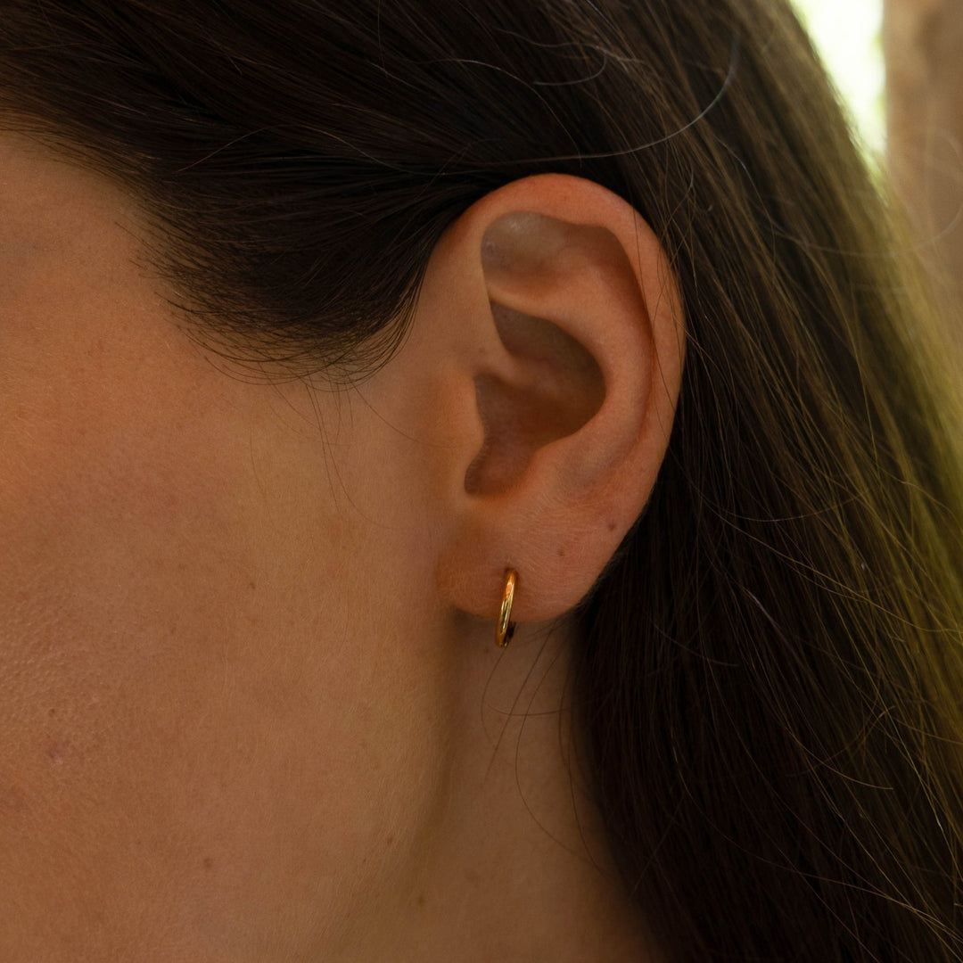 Subtle Mini Hoops - Lumi-Gold-Nora Luxe