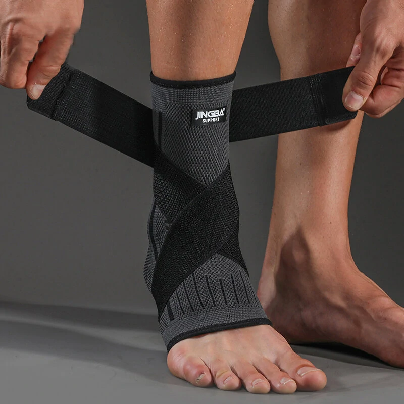 Supportive Compression Ankle Brace - FlexiFit-Black-M (1-4)-Nora Luxe