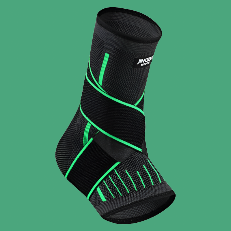 Supportive Compression Ankle Brace - FlexiFit-Green-M (1-4)-Nora Luxe