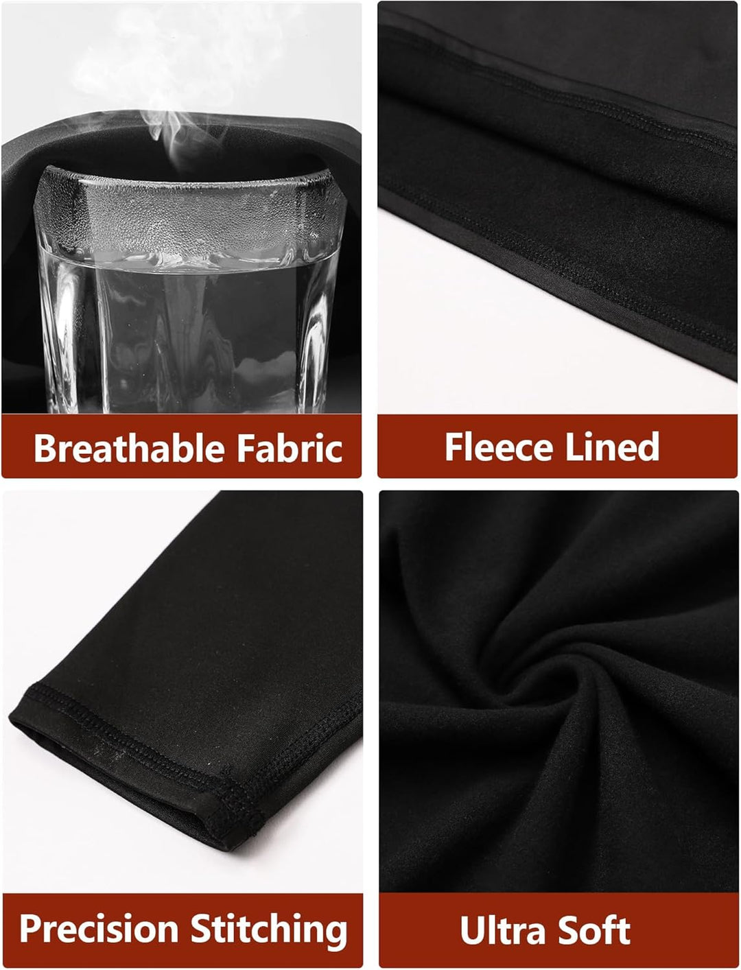 Thermal Shirts for Women - Luna (4-pack)-2 Black 1 Gray 1 White-XS-Nora Luxe