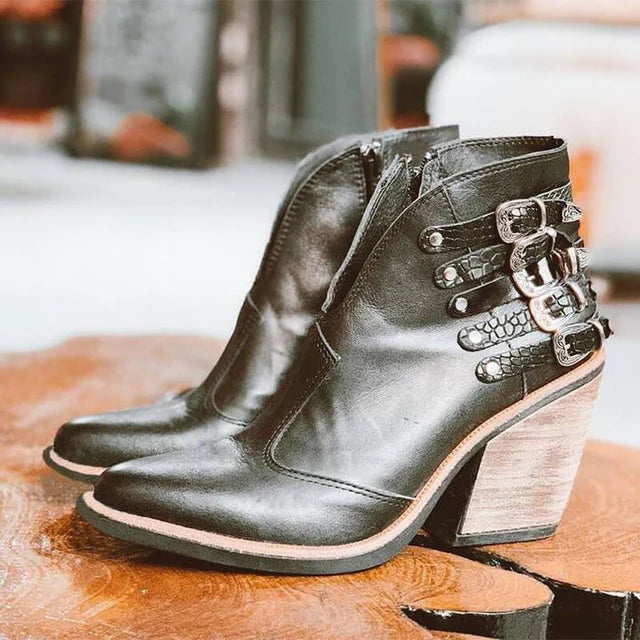 Ladies' Ankle Boots with Heel – Clara