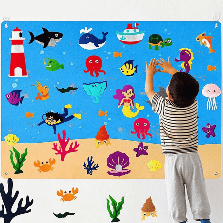 Toddler Felt Playboard - FeltAdventure-Underwater World-Nora Luxe