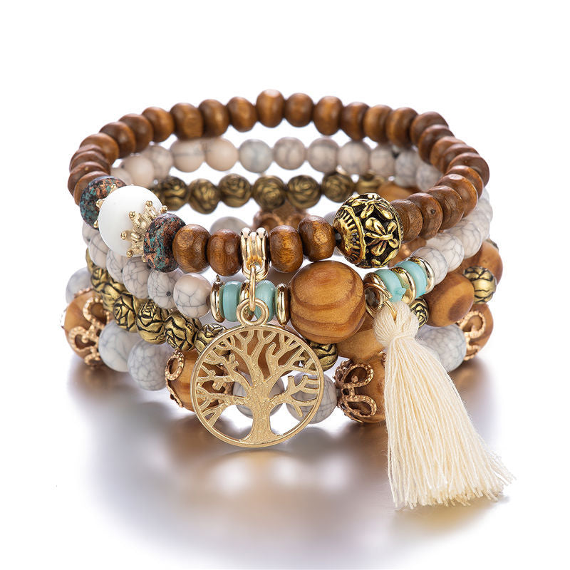 Tree of Life Pearl Bracelet - Elowen-Nora Luxe