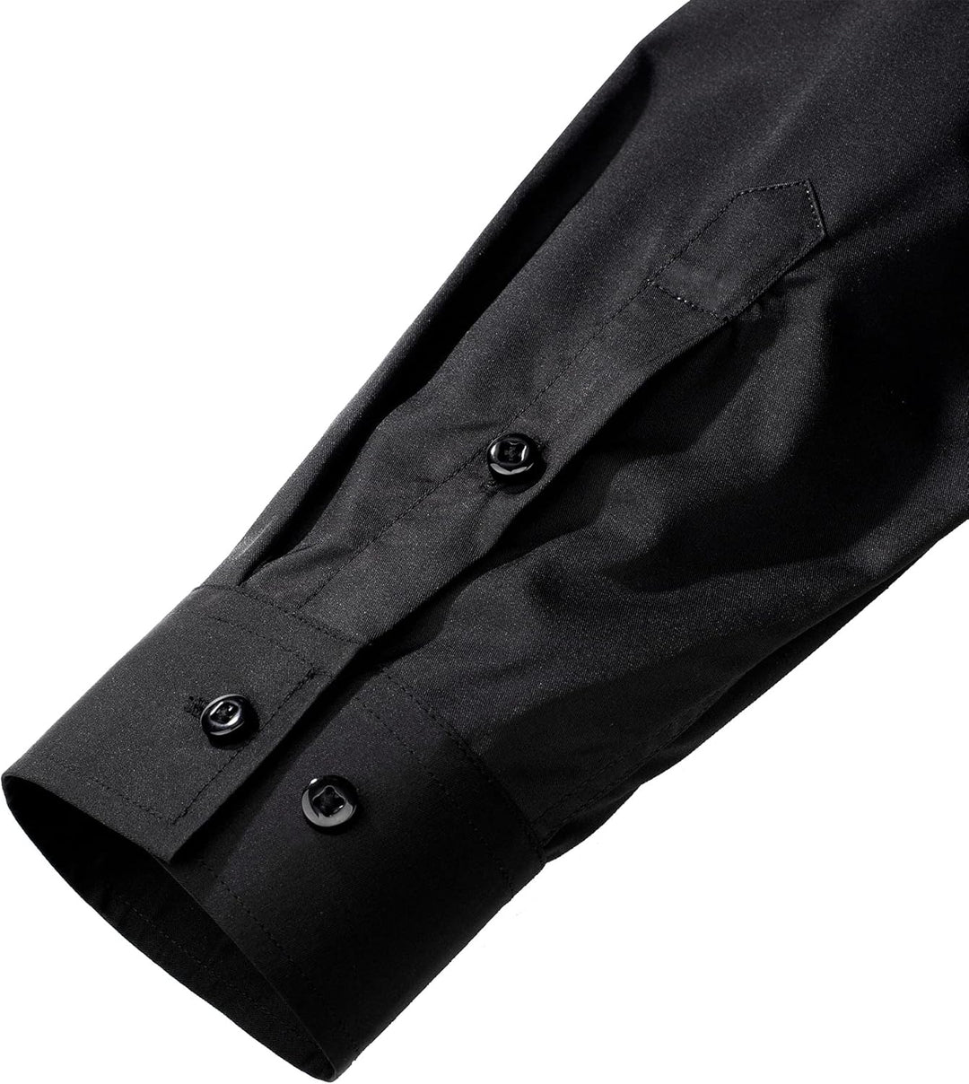 Trendy Anti-Crease Shirt for Men - Tom-Black-S-Nora Luxe