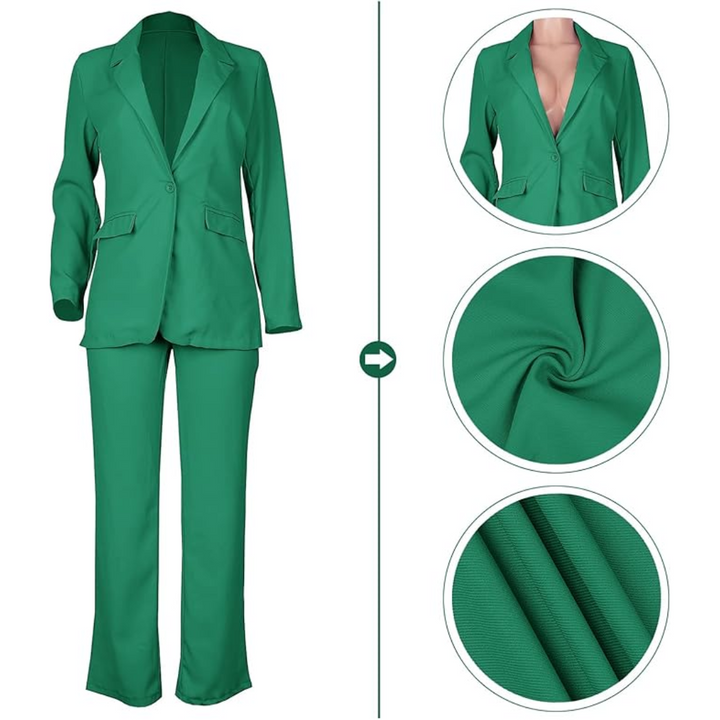 Trendy Ladies Blazer Set - Quina-Black-S-Nora Luxe