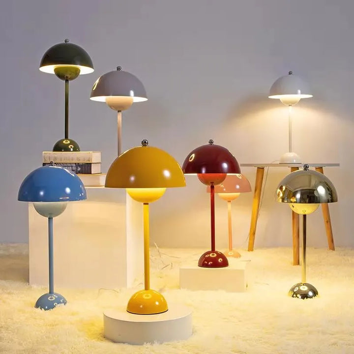 Trendy Mushroom-shaped Design Lamp - MushLuxe-White-Small (9.06 inches)-Nora Luxe