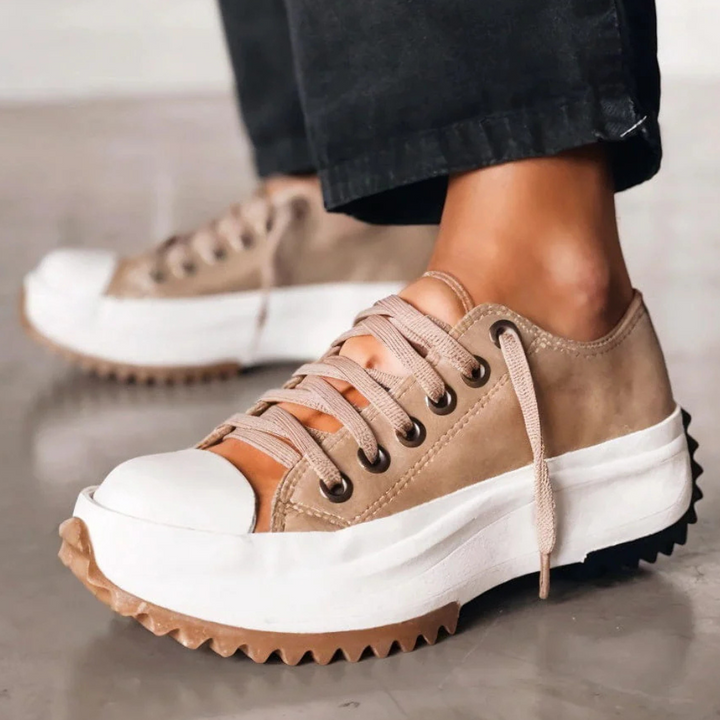 Trendy Platform Sneakers for Women - Nova-Brown-4.5-Nora Luxe