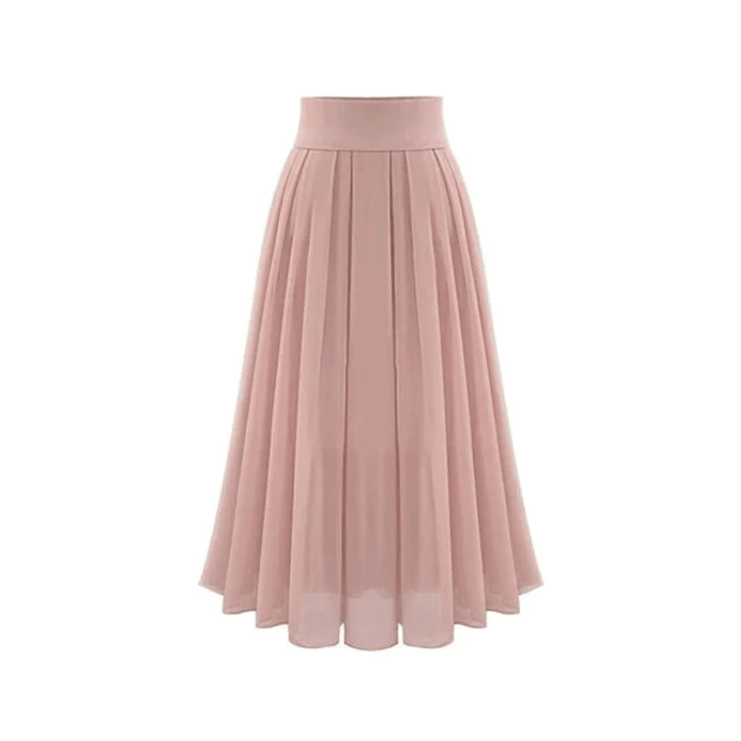 Trendy Pleated Maxi Skirt with High Waist – Mirella-S-Nora Luxe