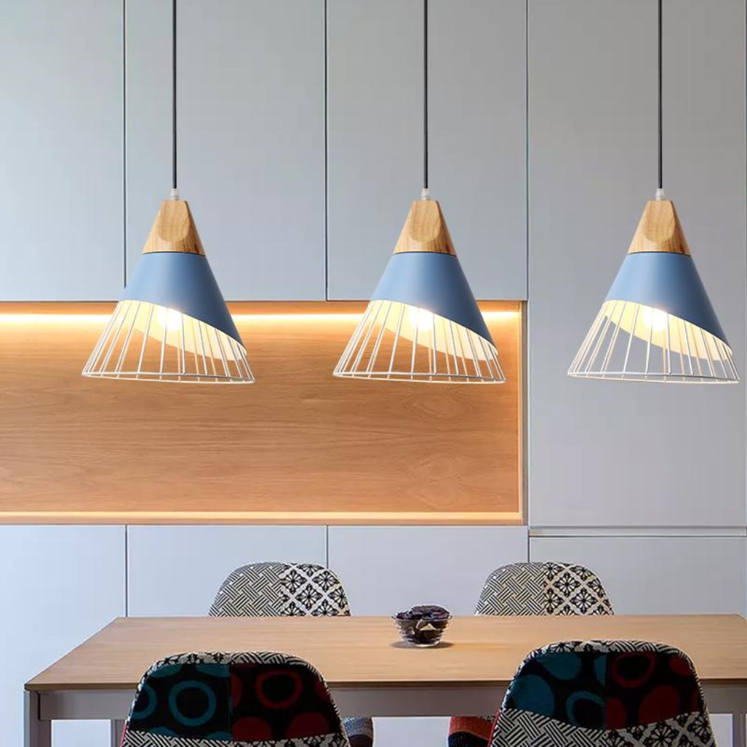 Trendy Scandinavian Industrial Hanging Lamp - UrbanBeam-Rusty Orange-Nora Luxe