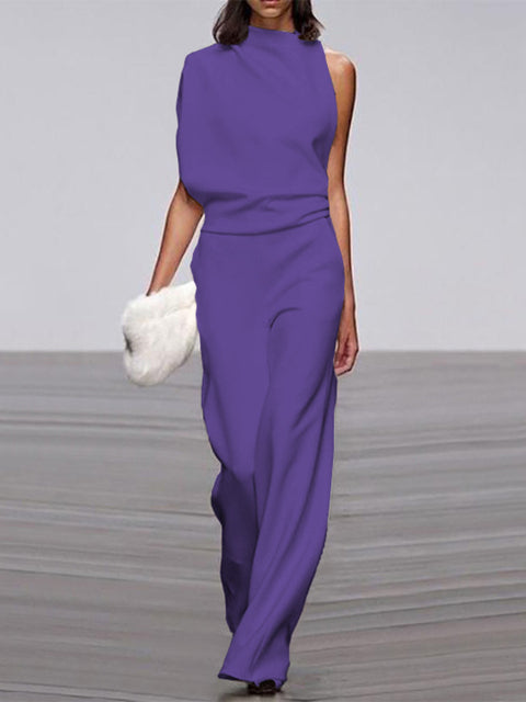 Trendy Sleeveless Jumpsuit - Mira-Purple-4-Nora Luxe