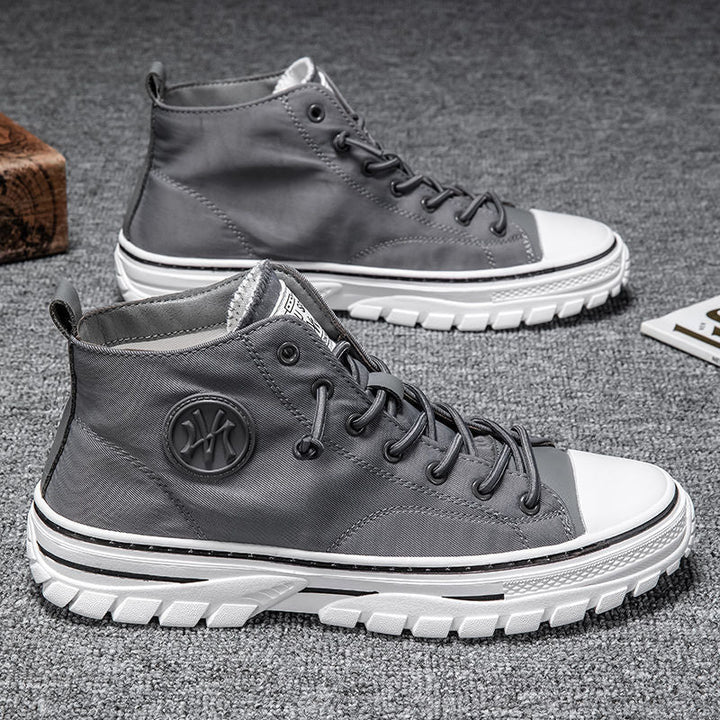 Trendy Urban Canvas Sneakers for Men - Viktor-Gray-6.5-Nora Luxe