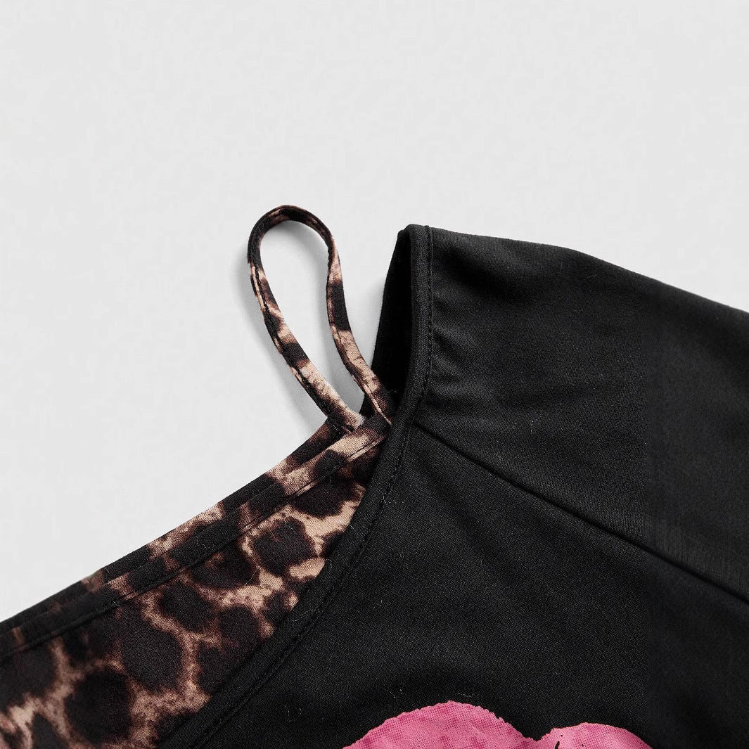Trendy Women's Off-Shoulder Shirt with Leopard Print - Zaria-S-Nora Luxe