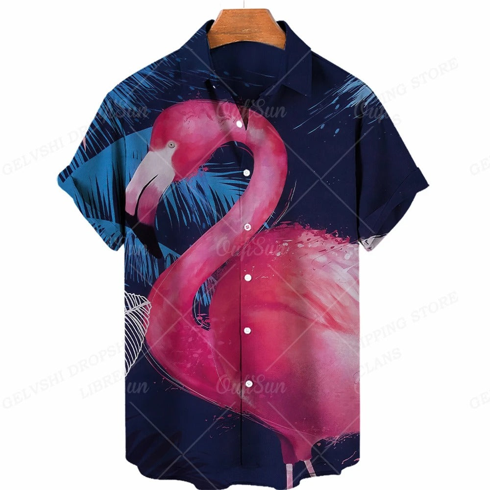 Tropical 3D Flamingo Shirt – Kai-I-S-The Livary