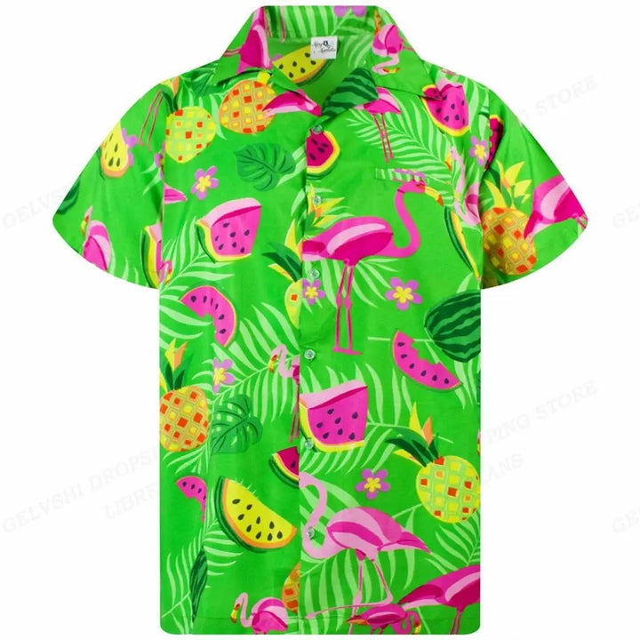 Tropical 3D Flamingo Shirt – Kai-L-S-The Livary