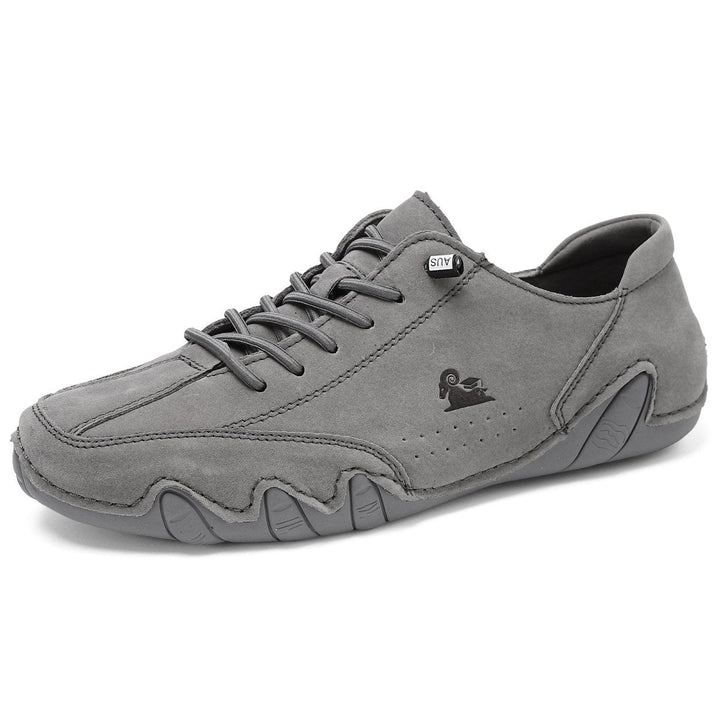 Unisex Leather Barefoot Shoes – BareMotion-Gray-4-Nora Luxe