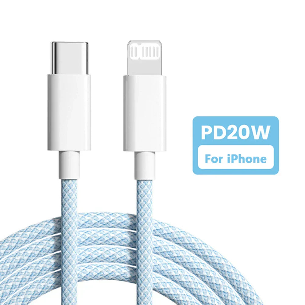 USB-C Lightning Charging Cable – 3A Fast Charge for iPhone & iPad – Buy 1 Get 1 Free-Pink-2m-State of Style