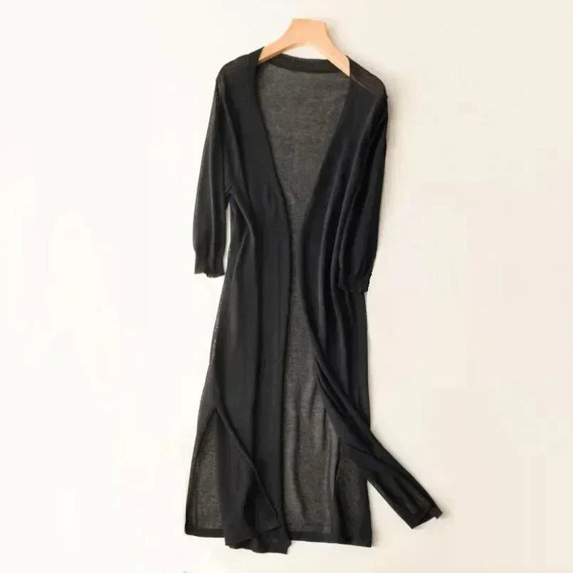 Ladies' long waistcoat, lightweight and versatile – Fernanda