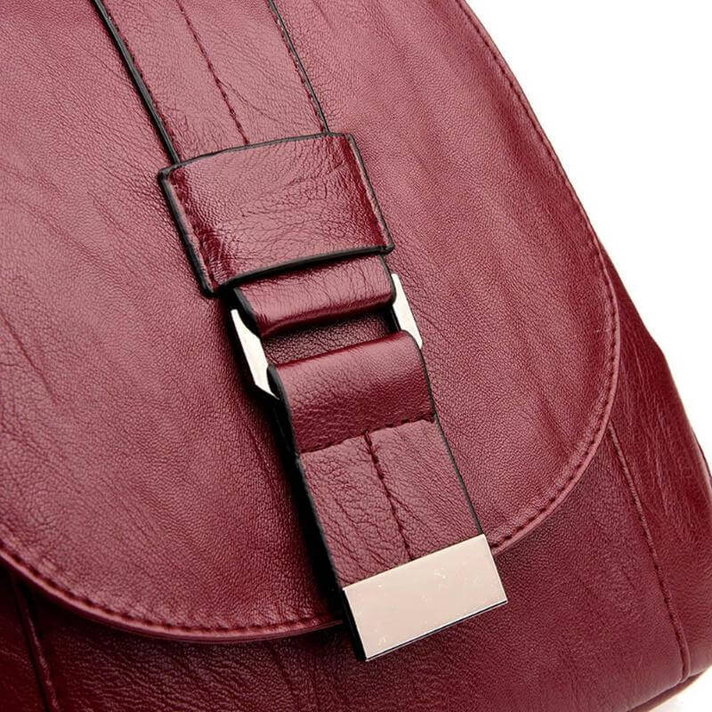 Premium Water-Resistant Leather Backpack for Women
