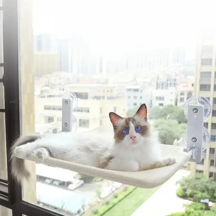 Wall-Mounted Hammock for Pets - SkyNap-Beige 11.81-17.72 inches-Nora Luxe