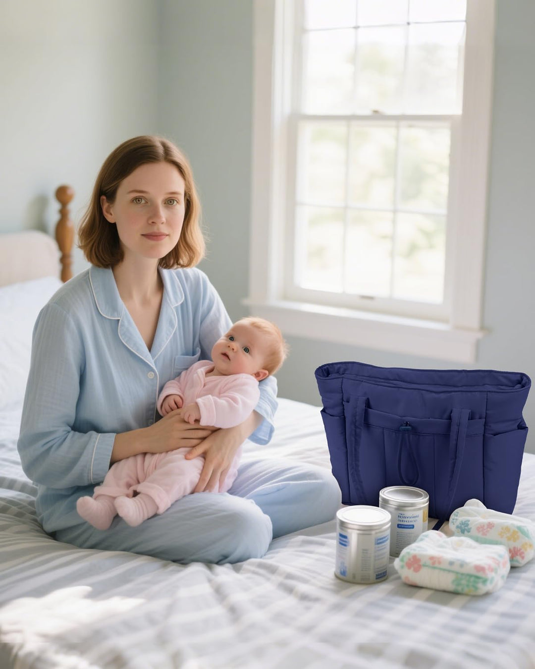 Quilted Puffer Tote with Cup Holder & Laptop Sleeve for Travel and Work