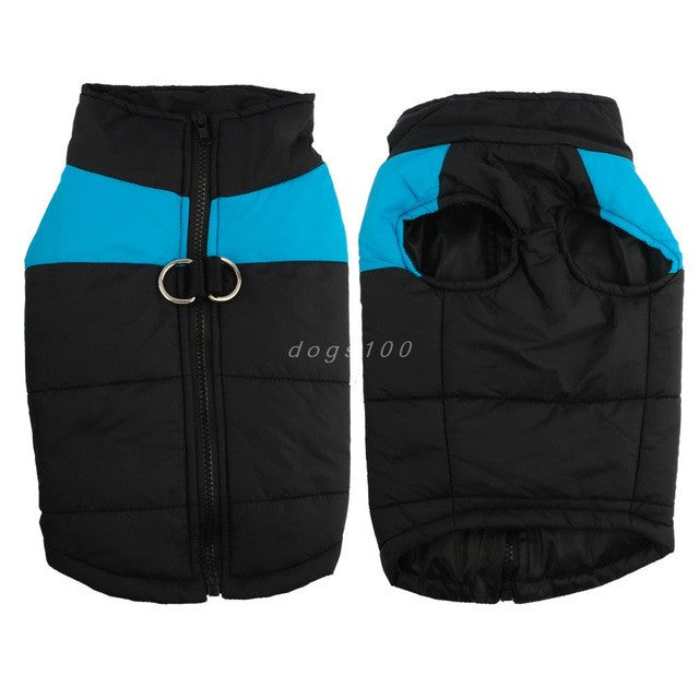 Warm and Water-Repellent Dog Coat - WarmPaws-Blue-S-Nora Luxe